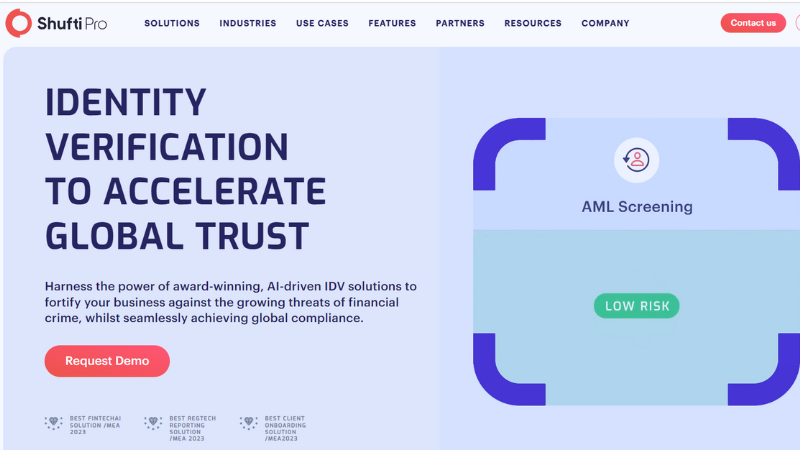 Shufti Pro | IDENTITY VERIFICATION TO ACCELERATE GLOBAL TRUST.